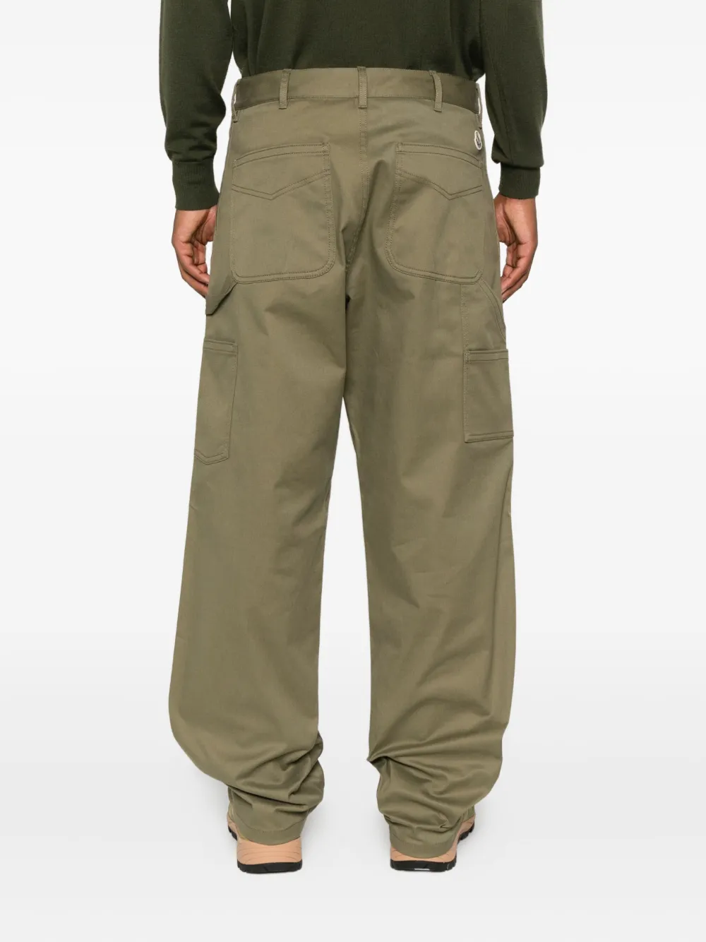 Moncler Panelled Pocket Trousers In Gray