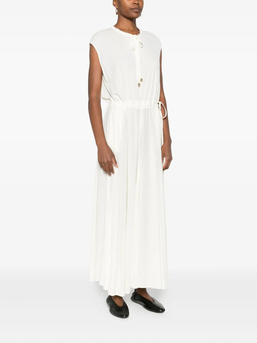 Fabiana Filippi Mouwloze maxi-jurk Beige