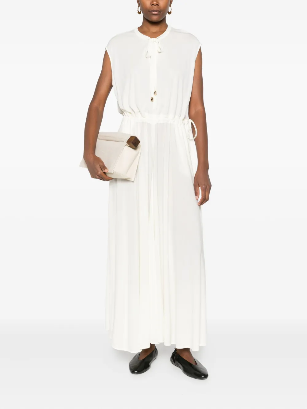 Fabiana Filippi sleeveless maxi dress - Beige