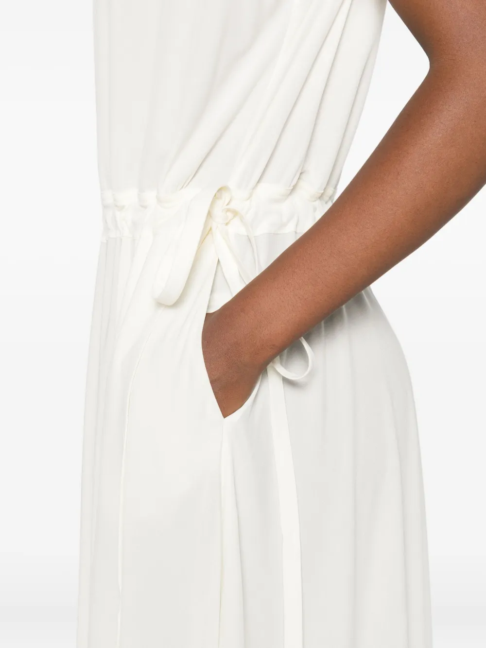 Fabiana Filippi Mouwloze maxi-jurk Beige