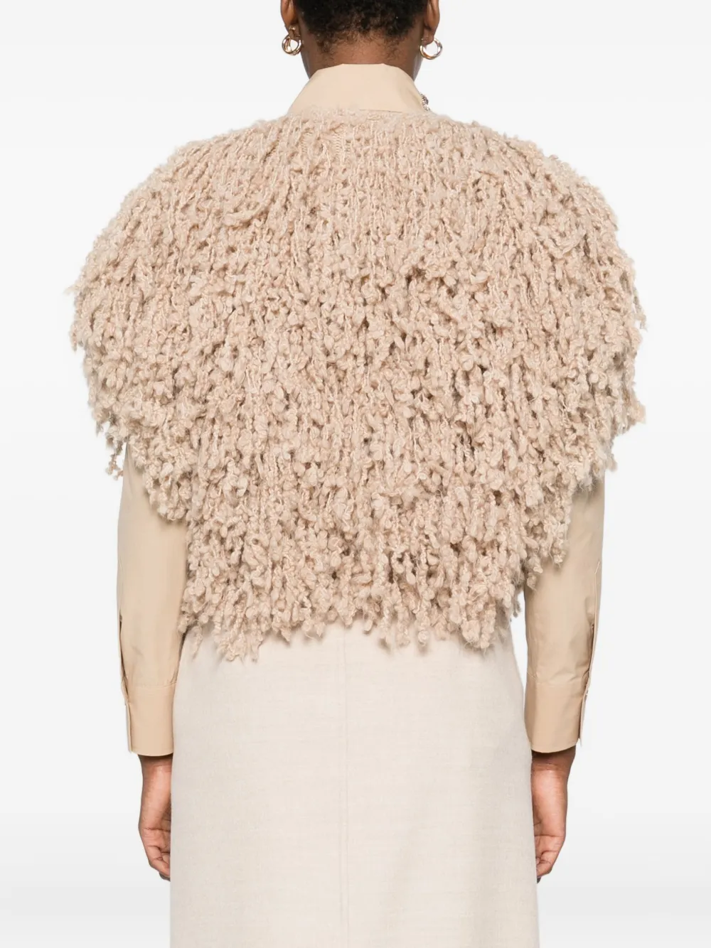 Fabiana Filippi Fringe-trimmed Cardigan In Neutral
