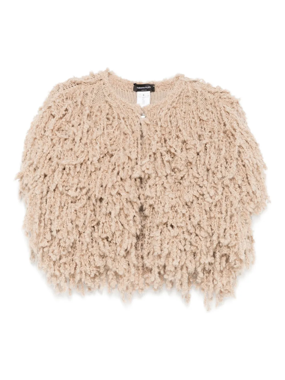 Fabiana Filippi fringe-trimmed cardigan | Neutrals | Image 1