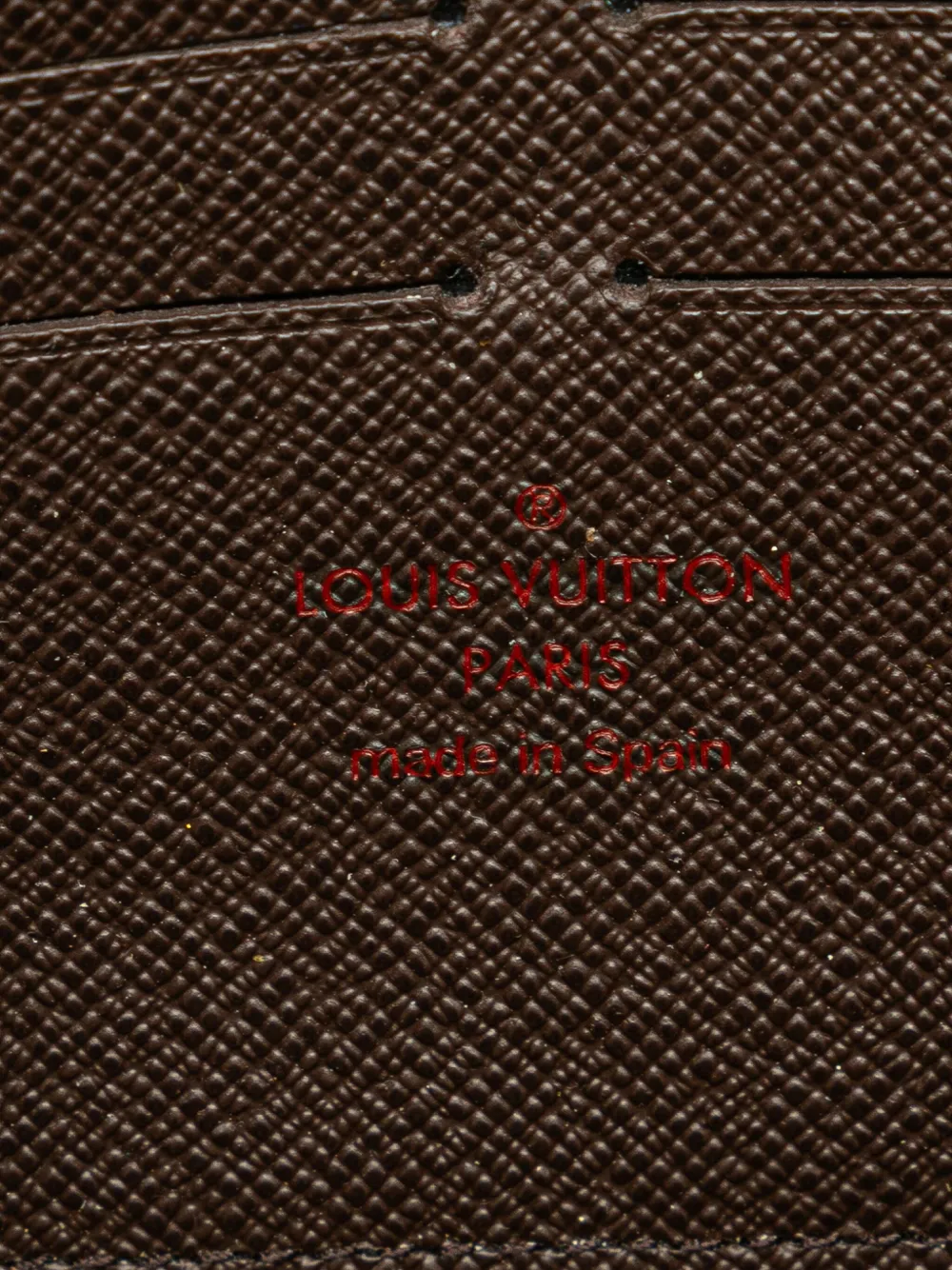 Pre-owned Louis Vuitton 2015 Damier Ebene Zippy Wallet Long Wallets In Brown