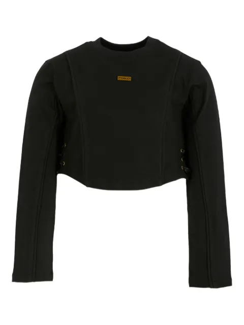 Pinko Kids lace-up cotton sweatshirt