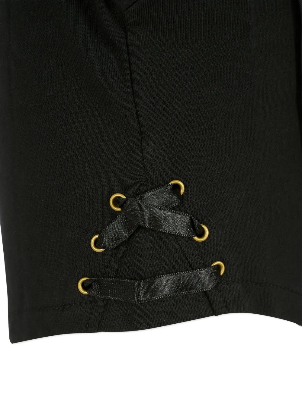 Pinko Kids Katoenen sweater met veters Zwart