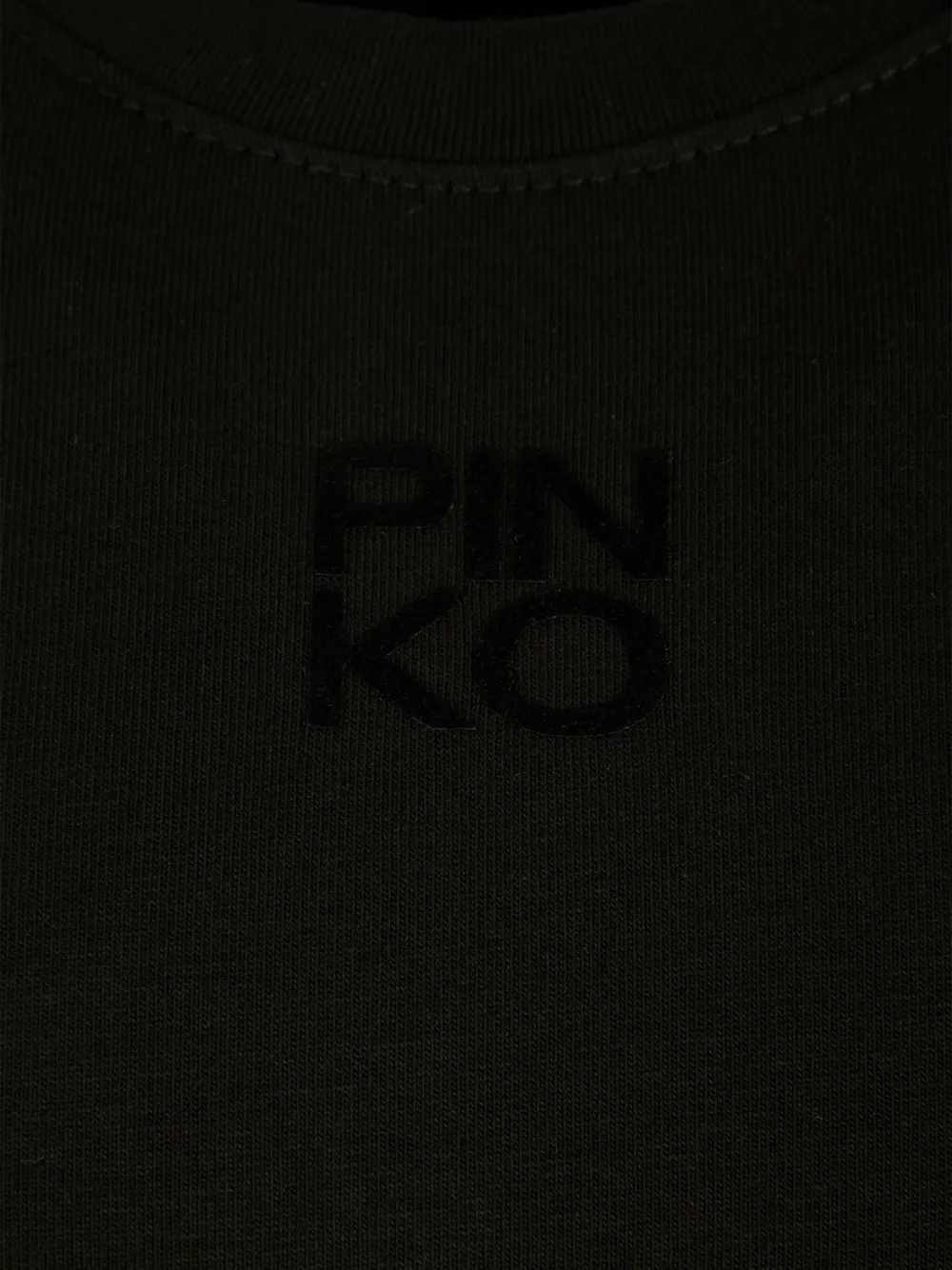 Pinko Kids T-shirt met ruches en lange mouwen Zwart