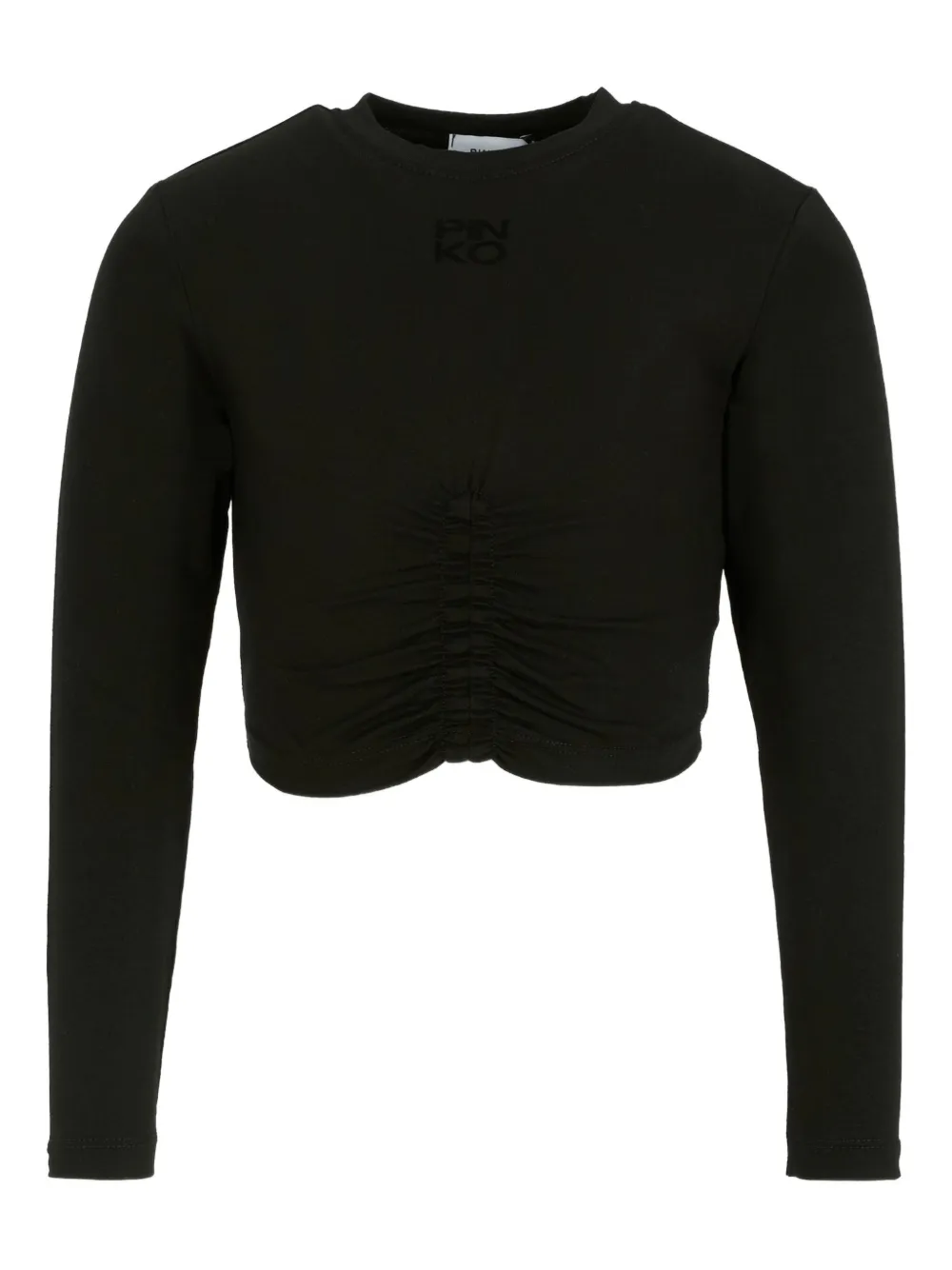 Pinko Kids long-sleeve ruched T-shirt | Black | Image 1