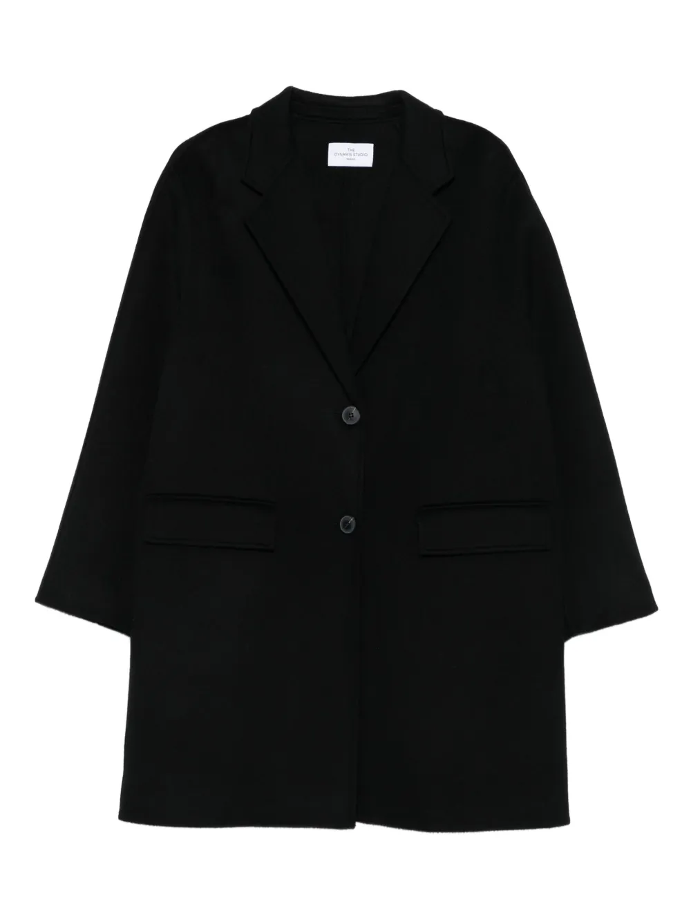 THE DYNAMIS STUDIO Oxford button wool coat | Black | Image 1