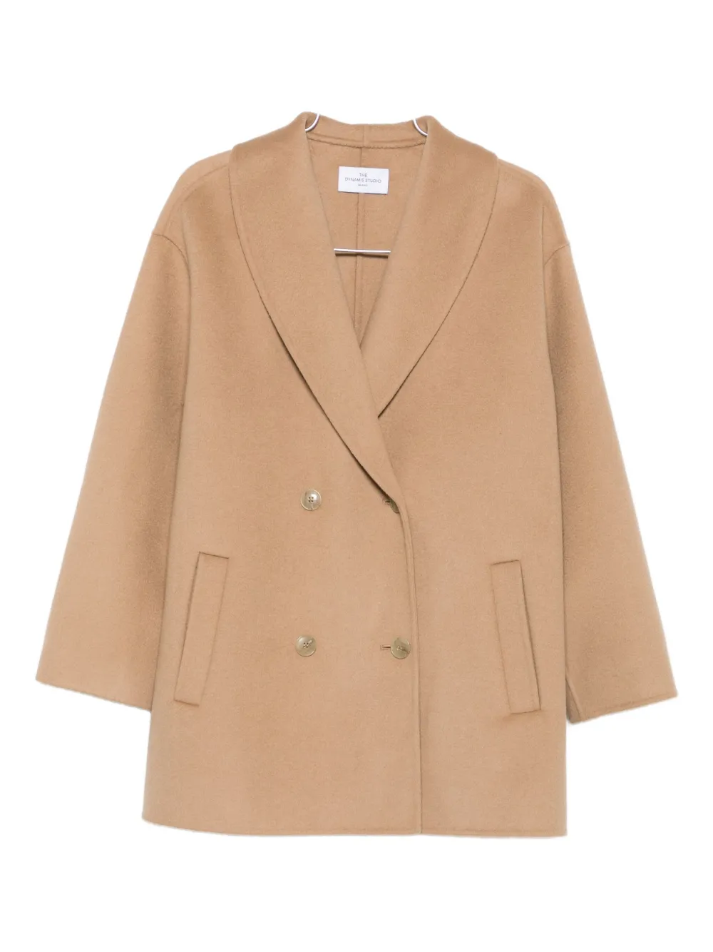 The Dynamis Studio Double-breasted Wool Coat In Brown