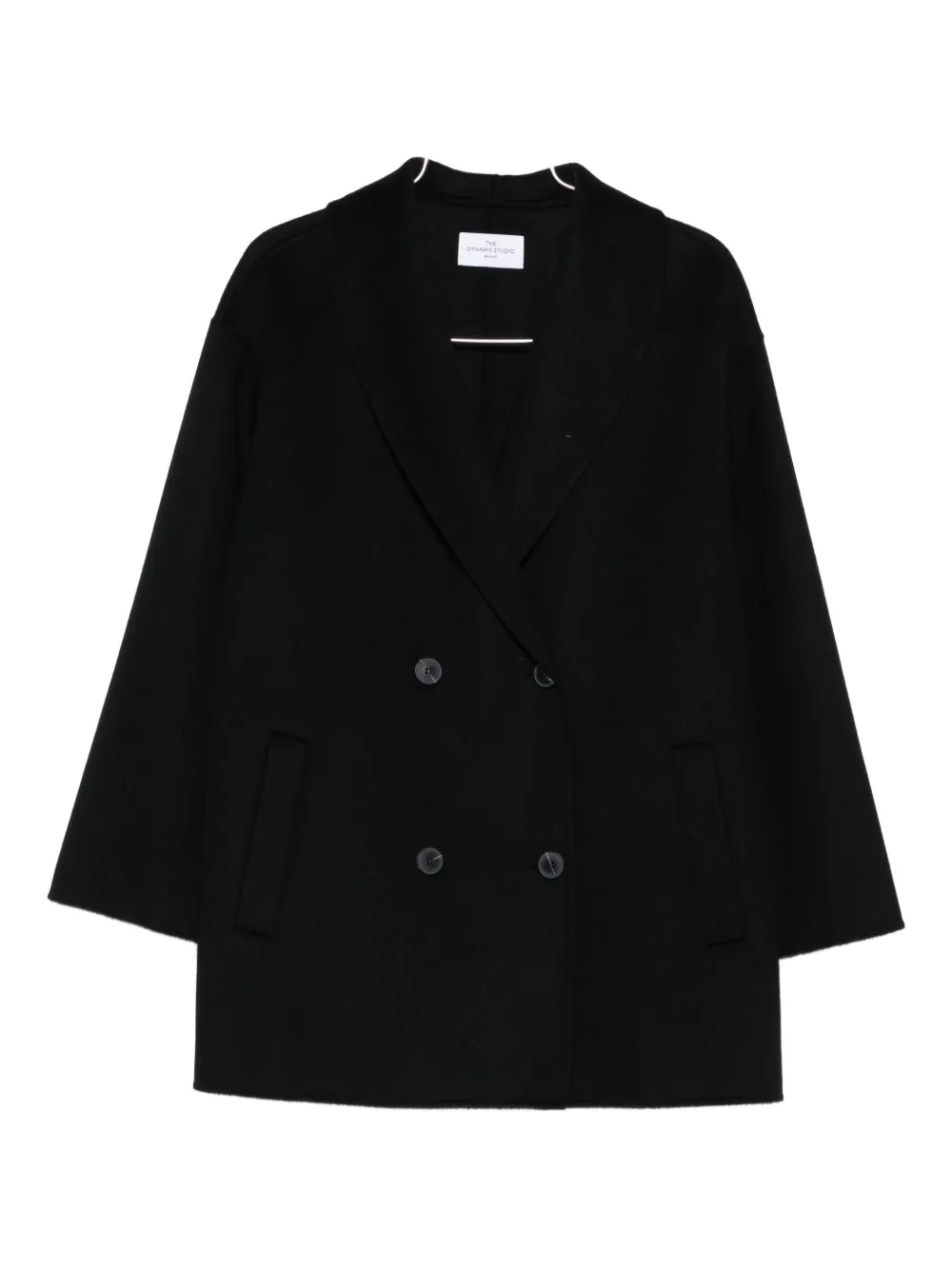 The Dynamis Studio Double-breasted Coat In Black
