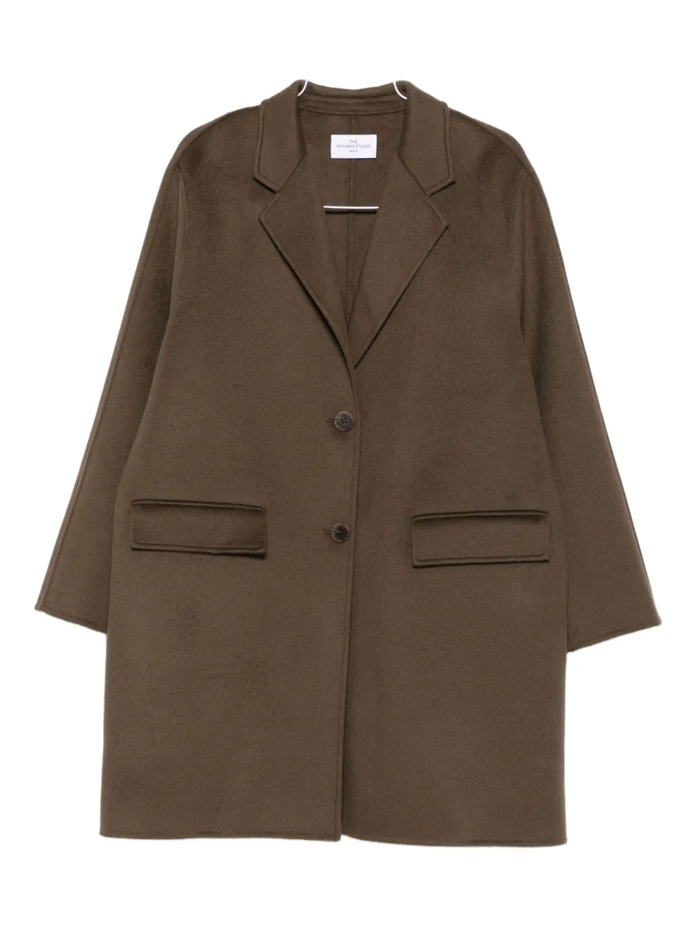 The Dynamis Studio Long-sleeves Patch-pocket Coat In Brown