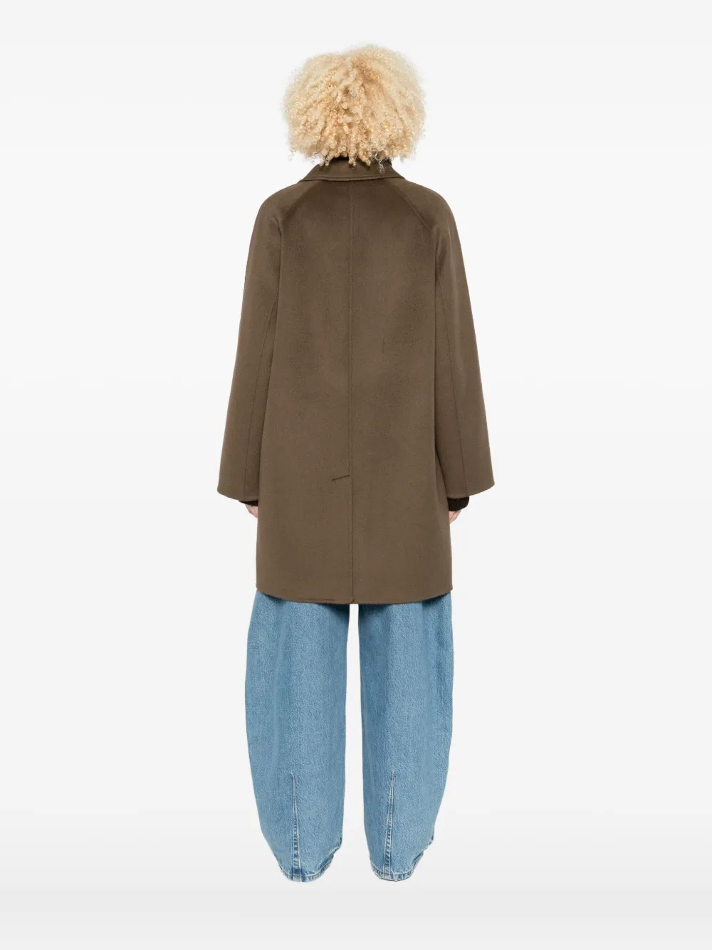 The Dynamis Studio Long-sleeves Patch-pocket Coat In Brown