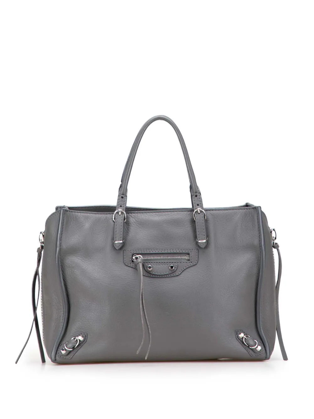 Balenciaga Pre-Owned 2005 Leather Papier A6 Zip Around satchel - グレー Balenciaga Pre-Owned 2005 Leather Papier A6 Zip Around satchel - グレー