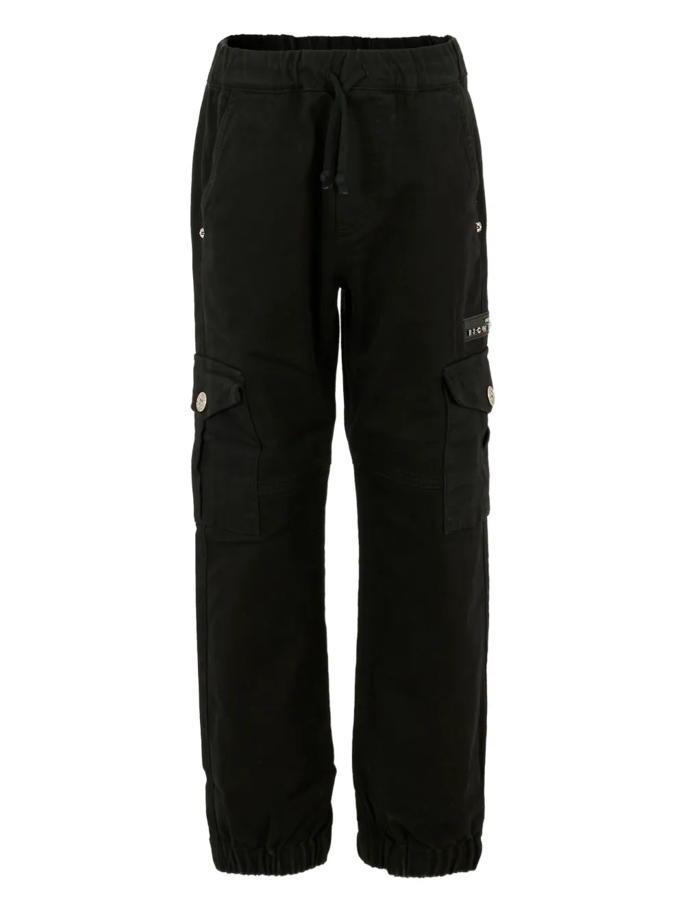 John Richmond Junior drawstring-waist cargo pants | Black | Image 1