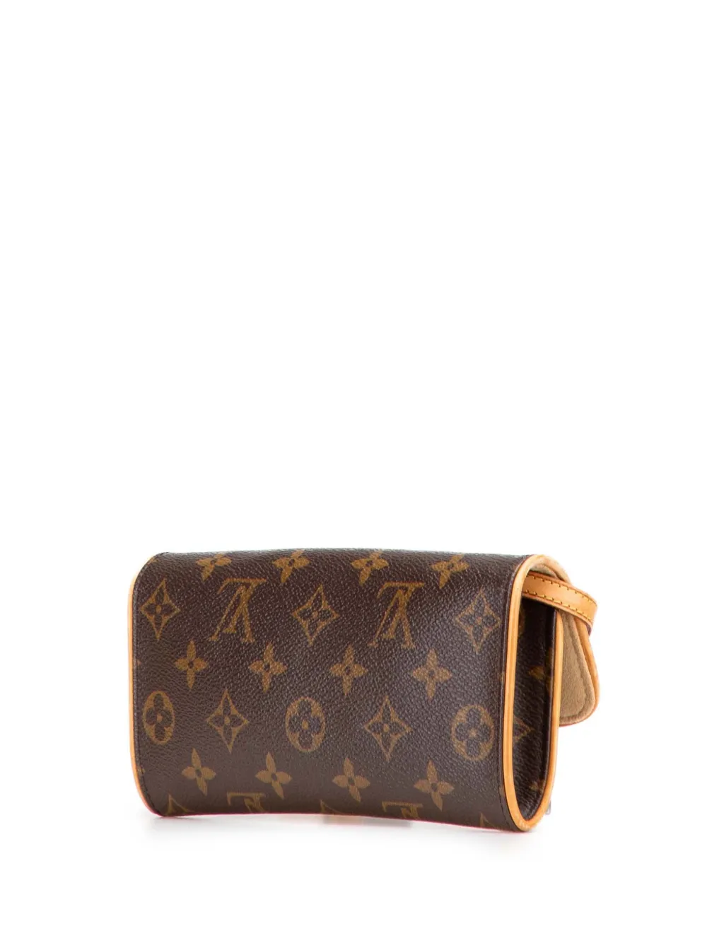 Pre-owned Louis Vuitton 1999 Monogram Pochette Twin Pm Crossbody Bag In Brown