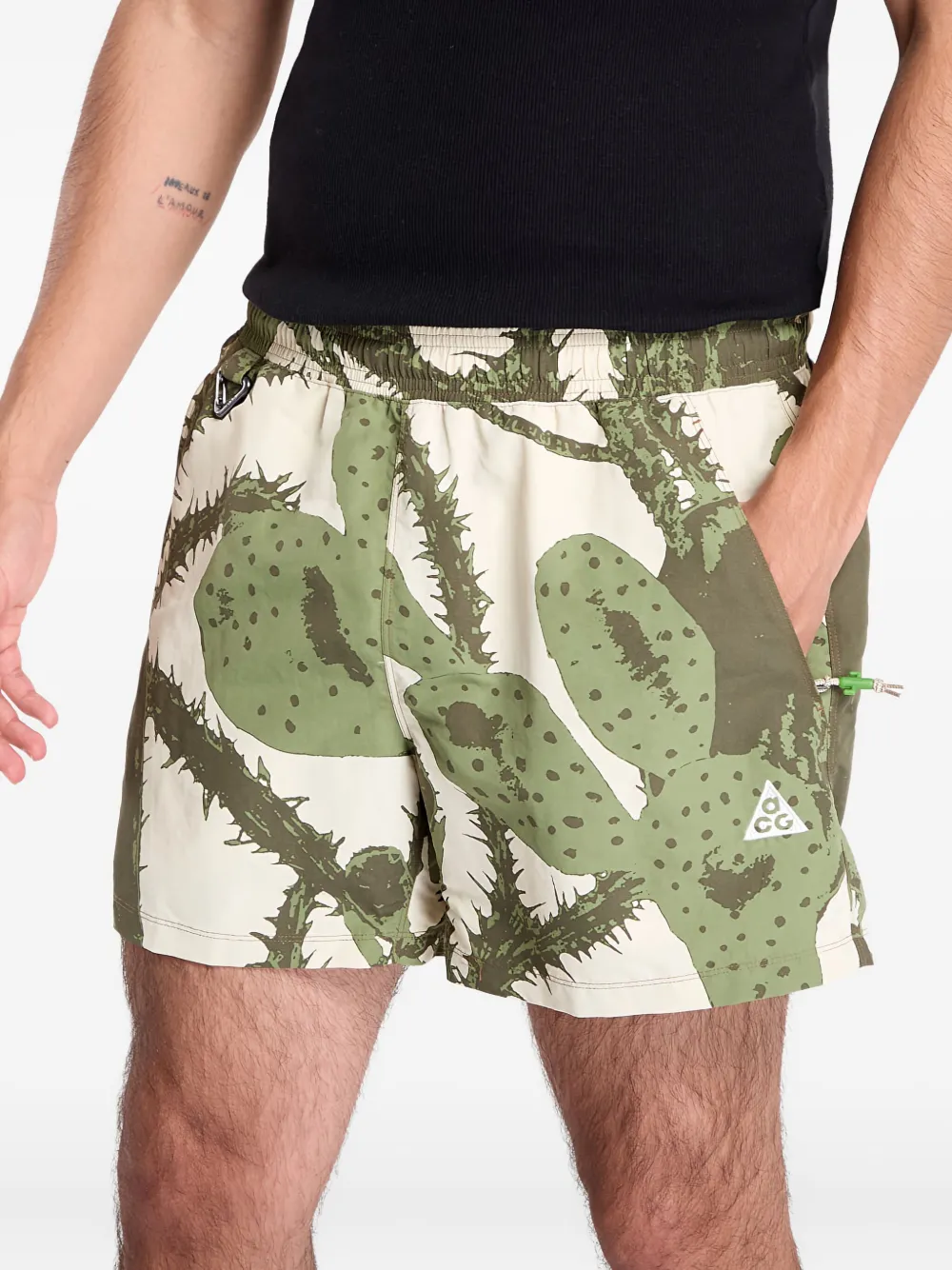 Nike Cactus-print Shorts In Neutral