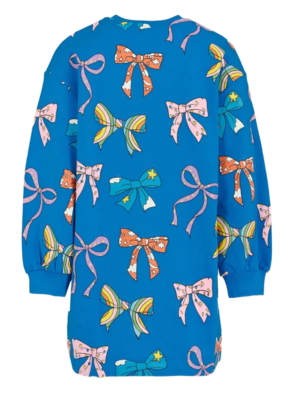 Stella McCartney Kids bow-print long-sleeve mini dress | Girls Casual Dresses | Image 2