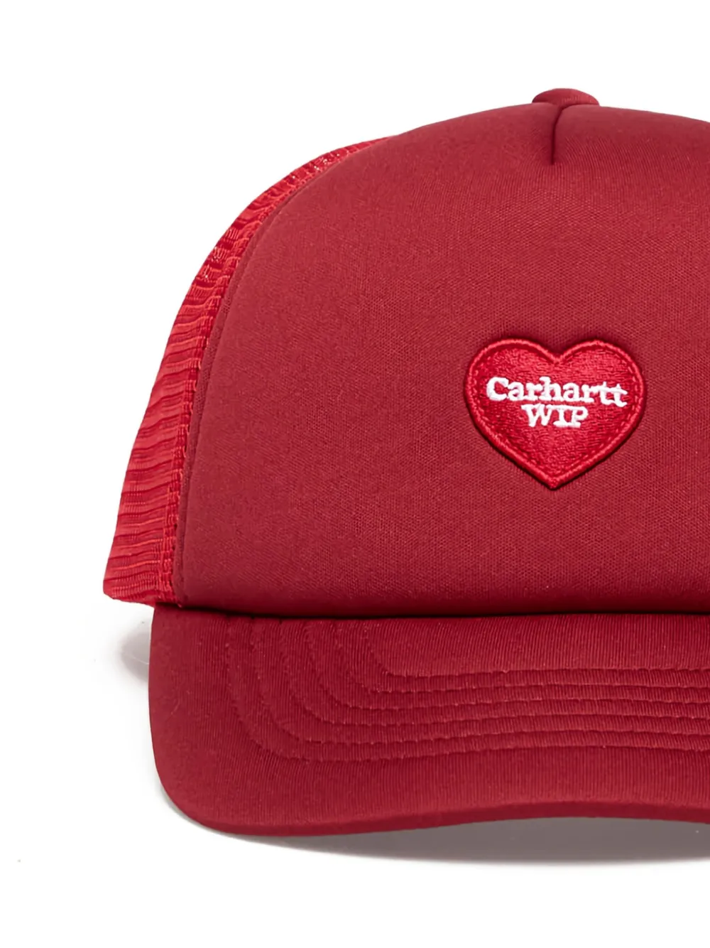 Carhartt WIP heart-patch trucker cap Rood