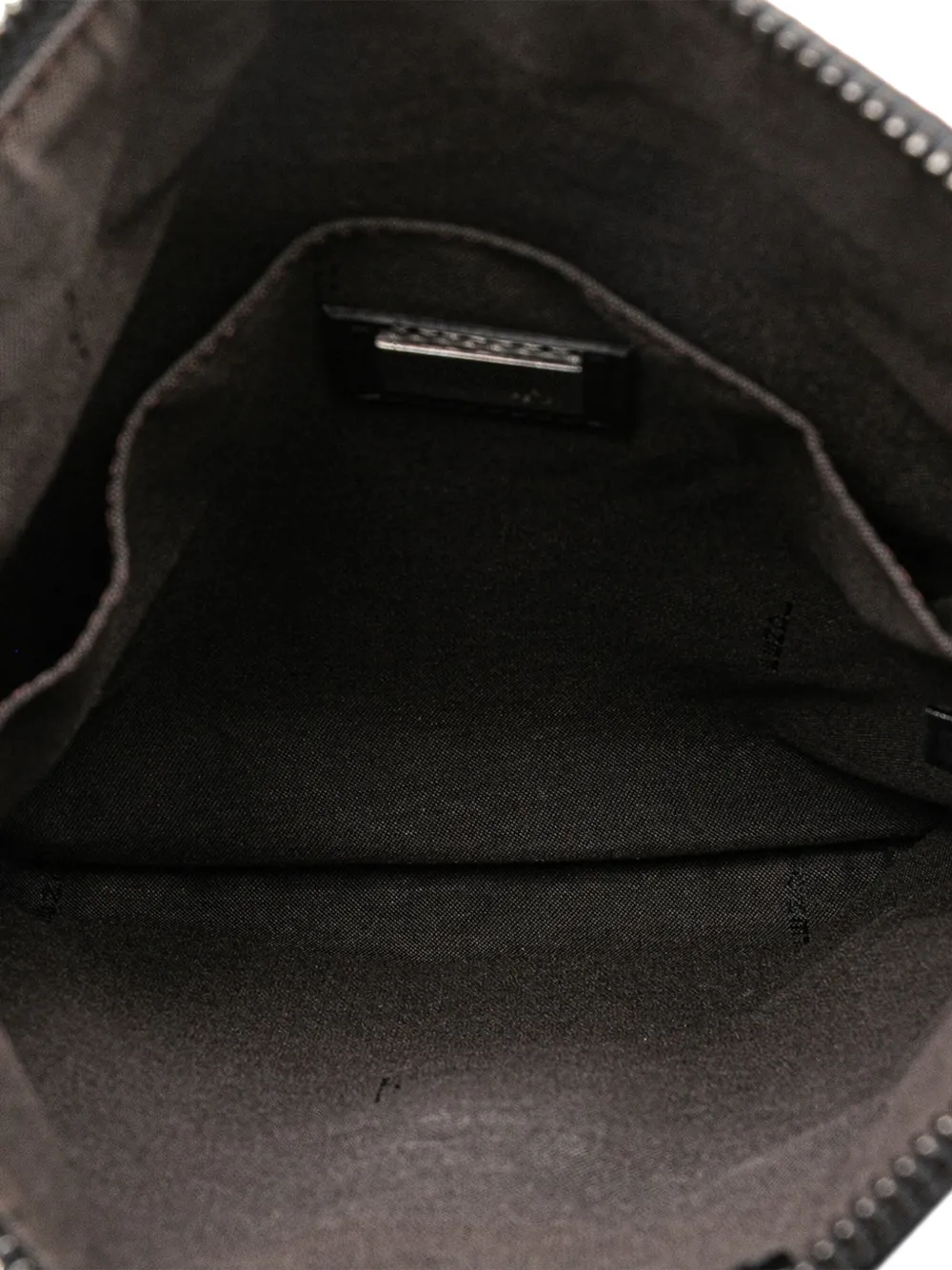 Pre-owned Fendi 2000-2010 Zucchino Canvas Crossbody Bag In Black