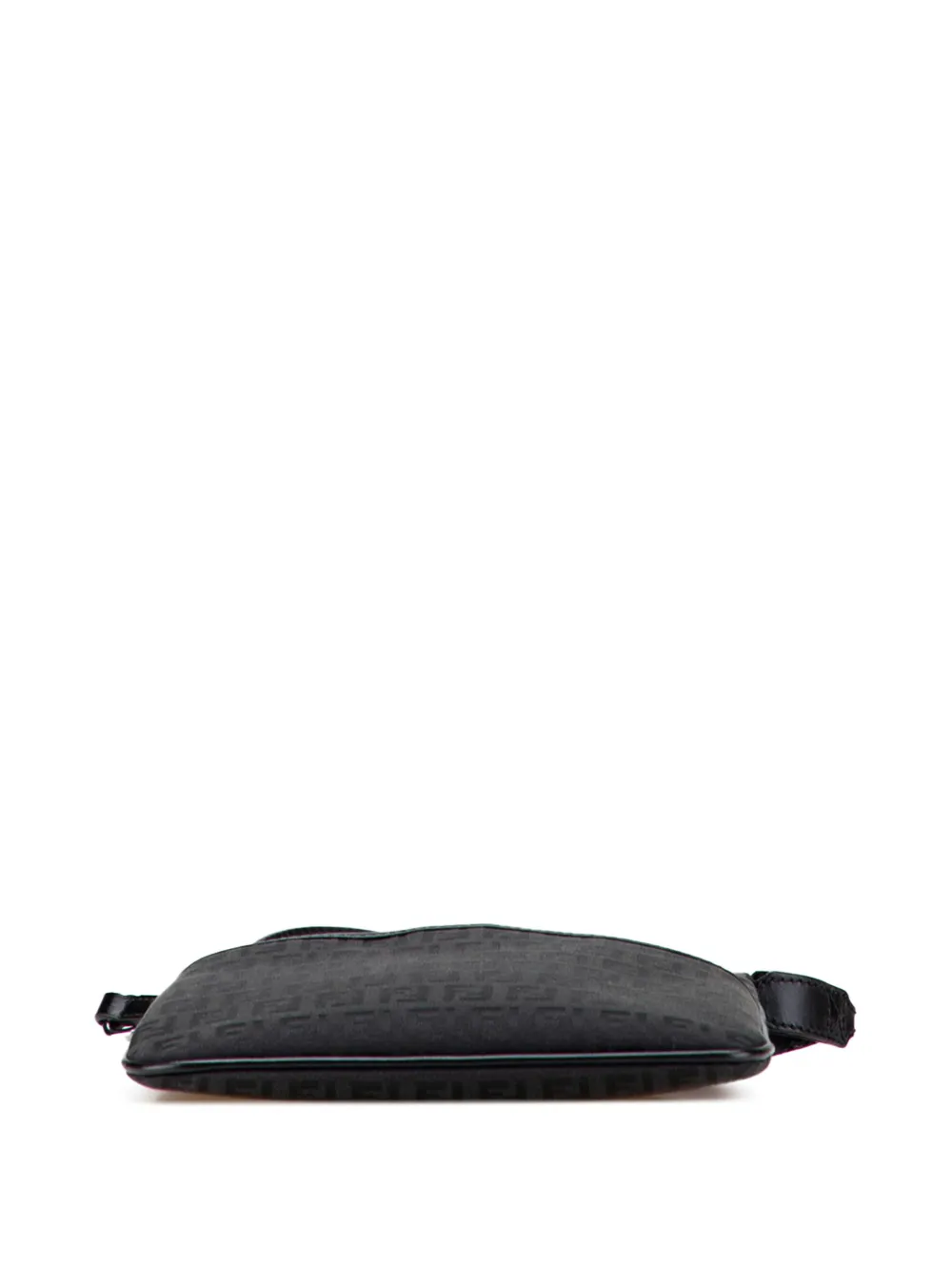 Pre-owned Fendi 2000-2010 Zucchino Canvas Crossbody Bag In Black