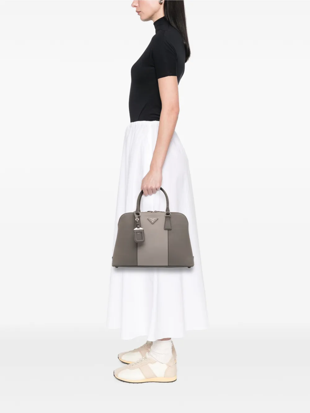 Prada Pre-Owned 2013-2025 Medium Bicolor Saffiano Lux Promenade satchel | Pre-Owned | Image 2