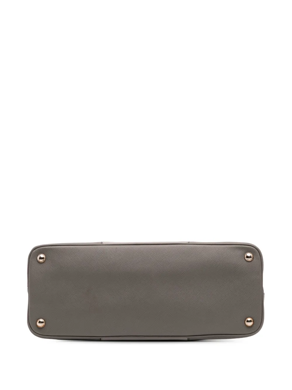 Pre-owned Prada 2013-2025 Medium Bicolor Saffiano Lux Promenade Satchel In Gray