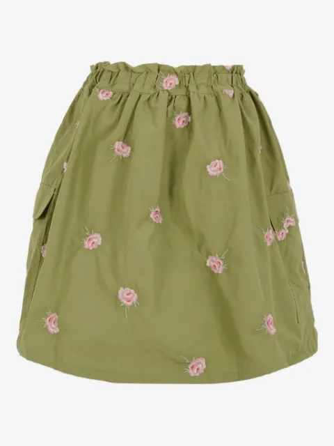 Stella McCartney Kids rose-embroidery skirt