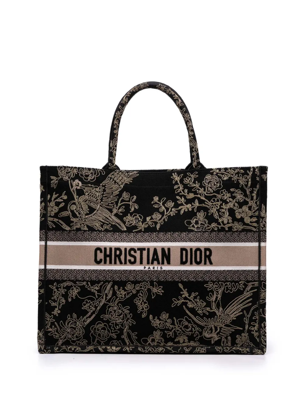 Christian Dior Pre-Owned 2022 Large Canvas Embroidered Jardin d'Hiver Christian Dior Pre-Owned 2022 Large Canvas Embroidered Jardin d'Hiver