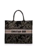 Christian Dior Pre-Owned 2022 Large Canvas Embroidered Jardin d'Hiver Book tote bag - Black
