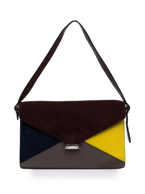 Celine Pre-Owned 2012 Suede Calfskin and Pony Hair Diamond Clutch shoulder bag