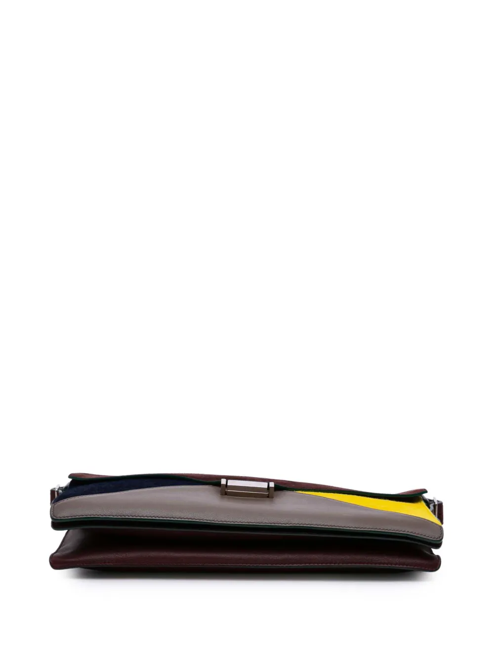 Pre-owned Celine 2012 Suede Calfskin And Pony Hair Diamond Clutch Shoulder Bag In Red