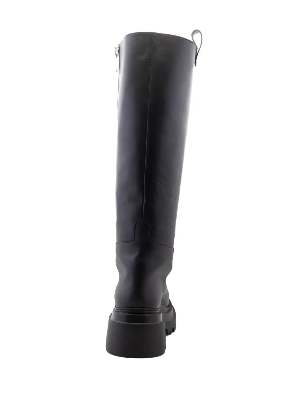 Plan C Zip-detail Platform Boots In Black