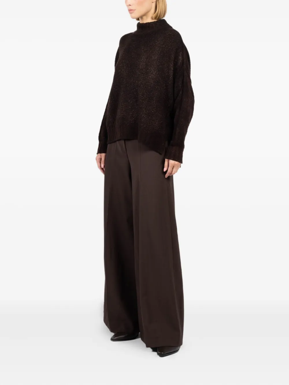 Avant Toi metallic mock-neck sweater | Knitted Sweaters | Image 2