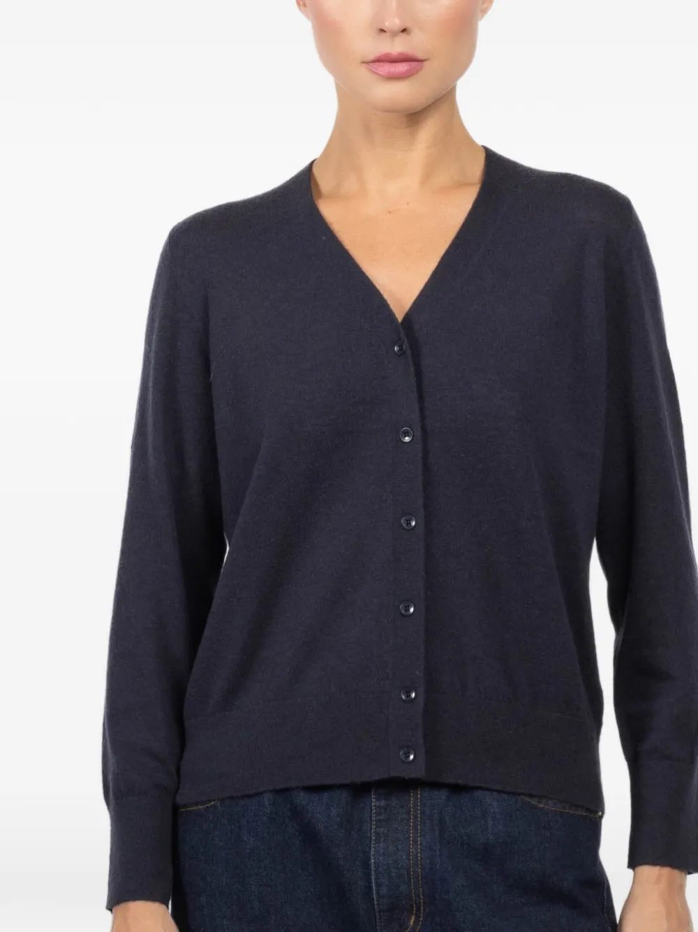  Tibi V-neck Button Cardigan - Blue 