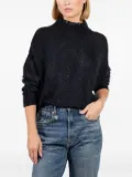 Avant Toi mock-neck sparkle knit sweater - Blue