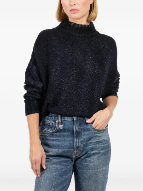 Avant Toi mock-neck sparkle knit sweater 