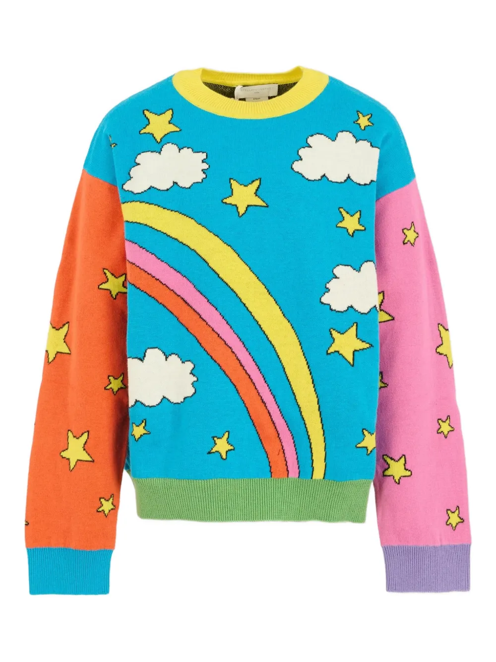 Stella McCartney Kids rainbow-motif sweater | Blue | Image 1