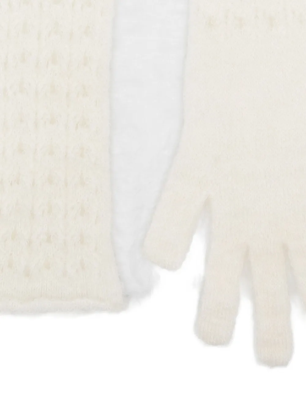 Fabiana Filippi Long-fingerless Gloves In White