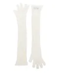 Fabiana Filippi long-fingerless gloves - White