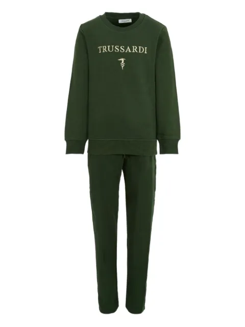 TRUSSARDI JUNIOR logo-embroidered tracksuit