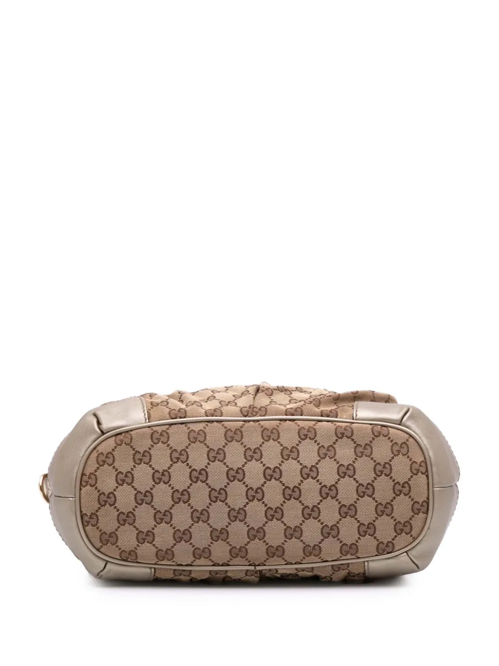 Pre-owned Gucci 2016-2025 Gg Canvas Sukey Satchel In Brown