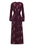 Adam Lippes floral-print pleated midi dress - Red