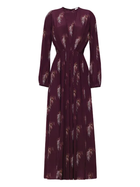 Adam Lippes floral-print pleated midi dress