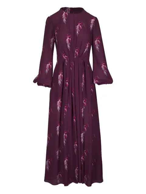 Adam Lippes floral-print pleated midi dress