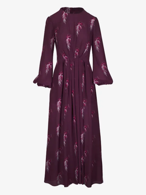 Adam Lippes floral-print pleated midi dress