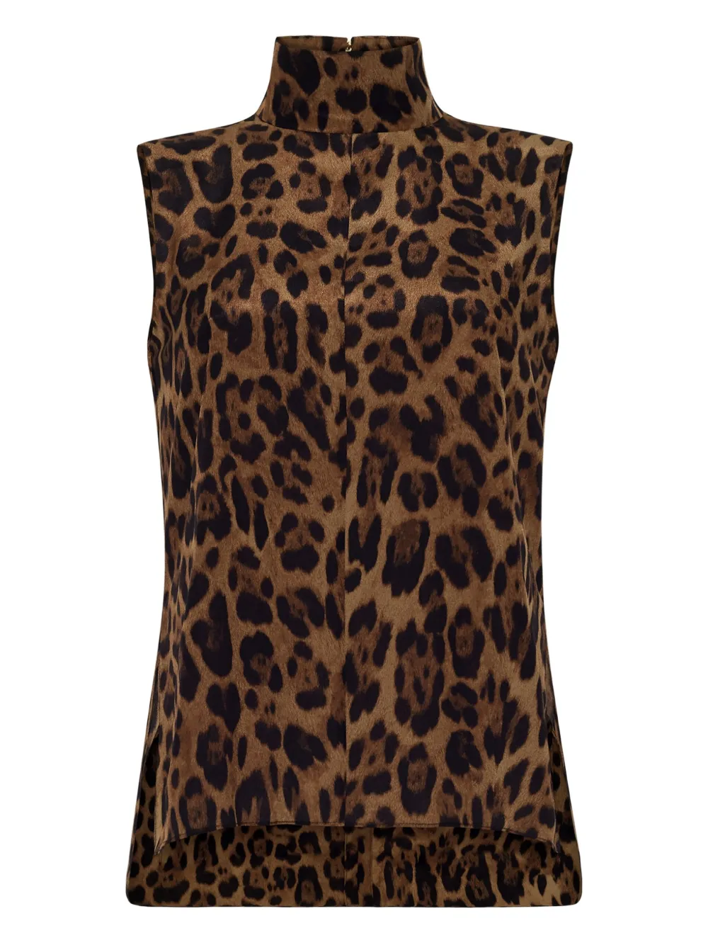 Adam Lippes leopard-print high-neck top | Brown | Image 1