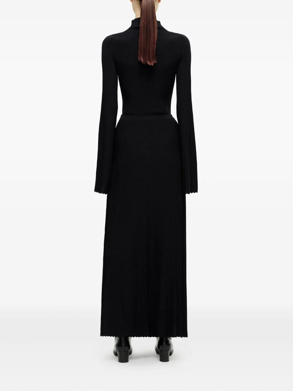 Adam Lippes Juno Ribbed Skirt In Black