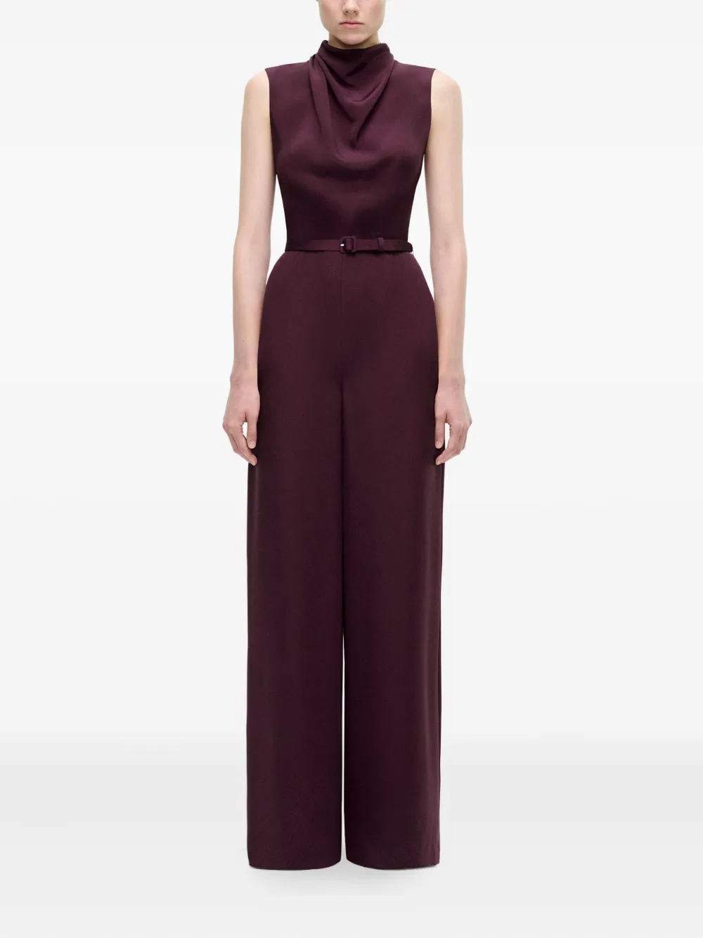 Adam Lippes cowl-neck belted jumpsuit | Full Length | Image 2