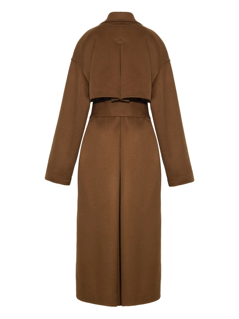 Adam Lippes Arlo Belted Double-breasted Coat In Brown