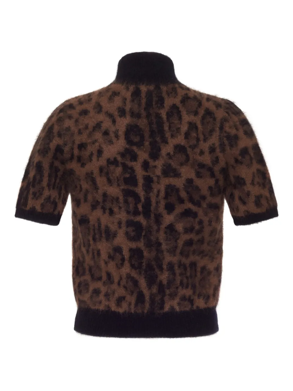 Adam Lippes Trui met luipaardprint en hoge hals Bruin